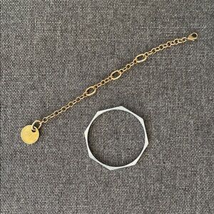 Twisted Silver Gold and Silver Bracelets